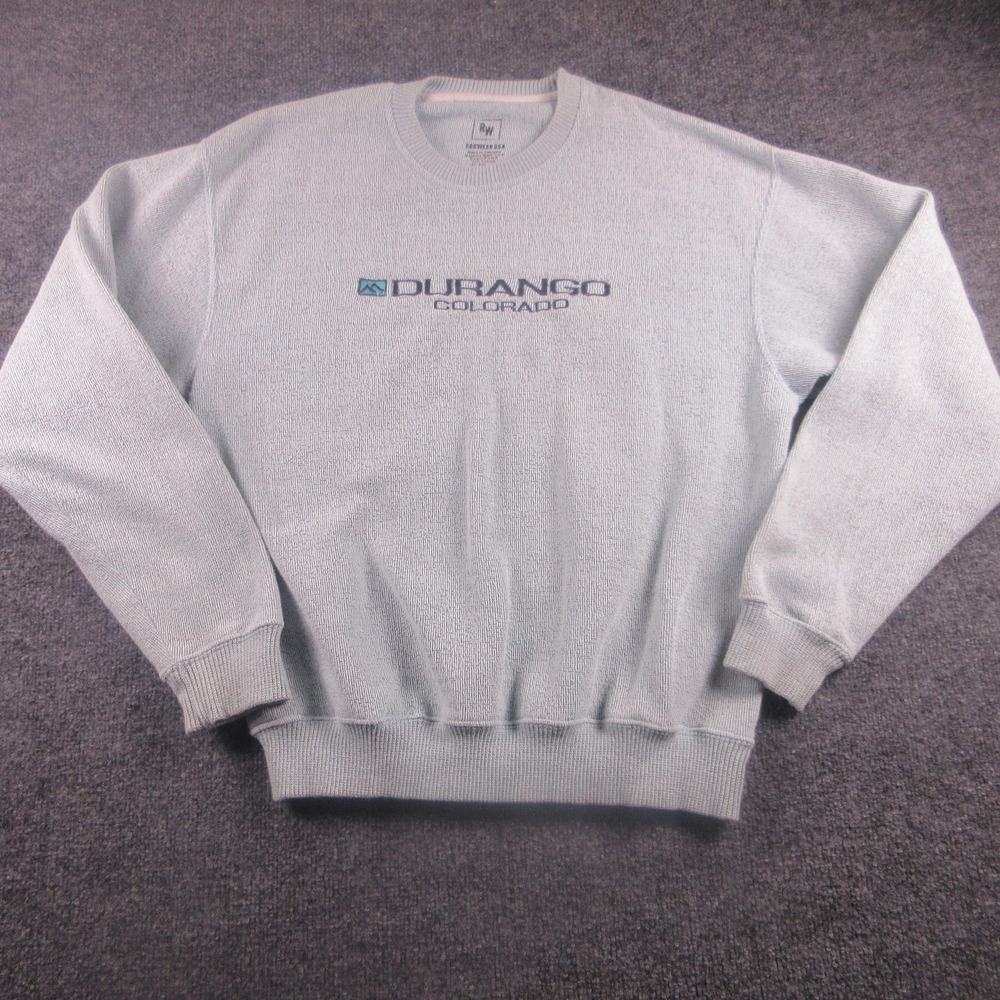 RAGWEAR USA Sweater Mens Medium Gray Durango‎ Colorado Crewneck Pullover Knit